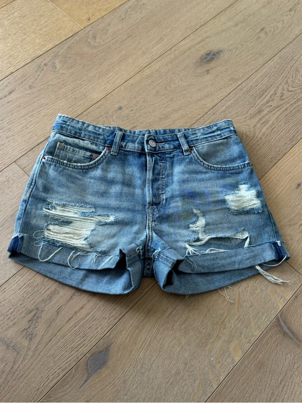 H&M Boyfriend Denim Shorts Size 2